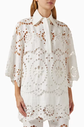Lexi Broderie Anglaise Tunic in Cotton