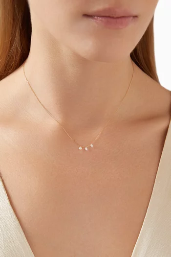 Danaé Dangling Diamonds Necklace in 18kt Gold