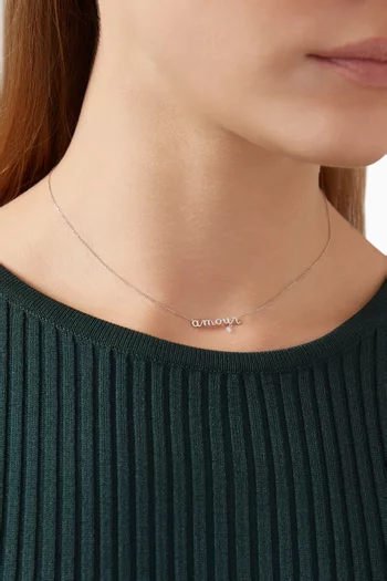 Venus Amour Diamond Necklace in 18kt White Gold