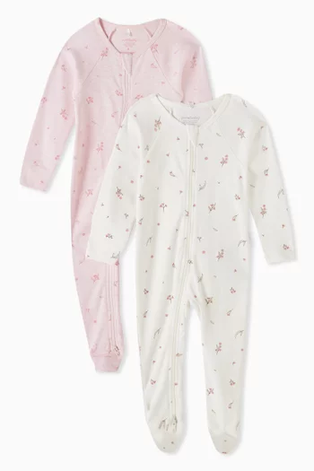 Printed Sleepsuit in Organic Cotton-jersey, Set of 2
