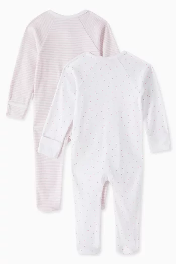 Printed Sleepsuit in Organic Cotton-jersey, Set of 2
