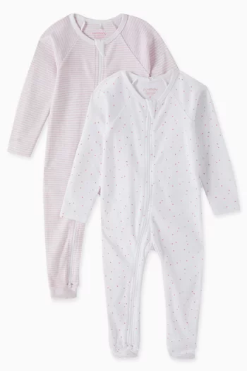 Printed Sleepsuit in Organic Cotton-jersey, Set of 2
