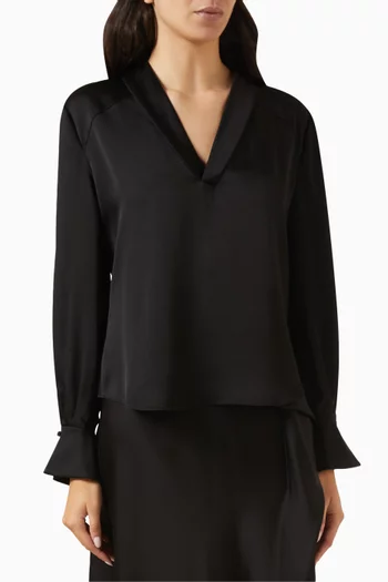 Maisey Blouse in Satin