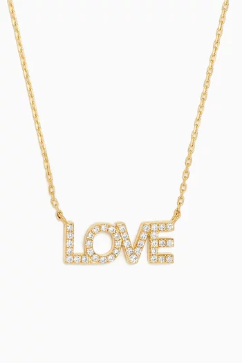 Love Diamond Pendant Necklace in 18kt Gold