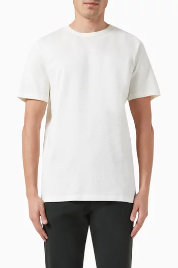 Textured T-shirt in Cotton Piqué