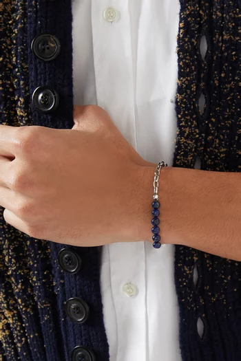 Grant Lapis Bracelet in Silver-tone Brass
