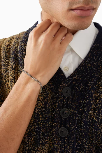 Fabian Curb-chain Bracelet in Silver-tone Brass