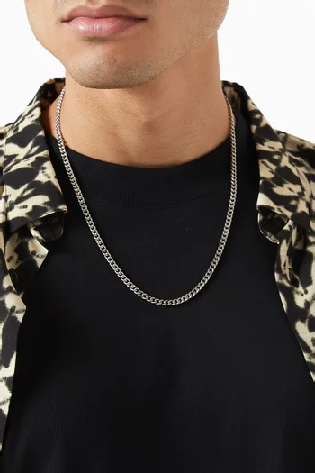 Felix Curb-chain Bracelet in Silver-tone Brass