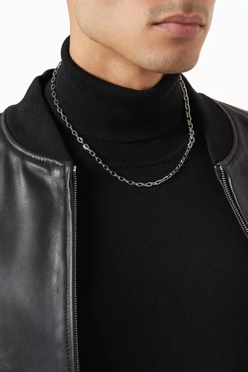 The Connor Chain Necklace in Silver-tone Brass
