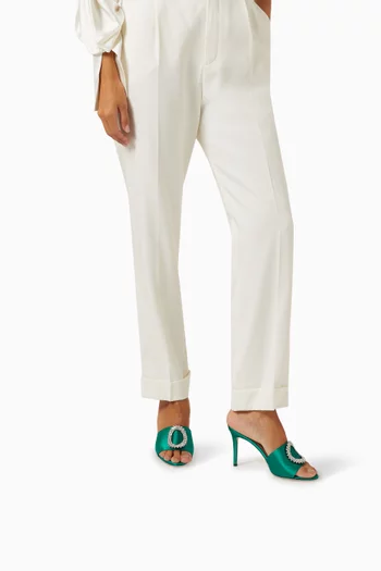 Soleil 90 Embellished Sandals in Satin