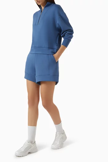 سويت شيرت ديفيدسون بسحّاب قصير قماش دابل سوفت