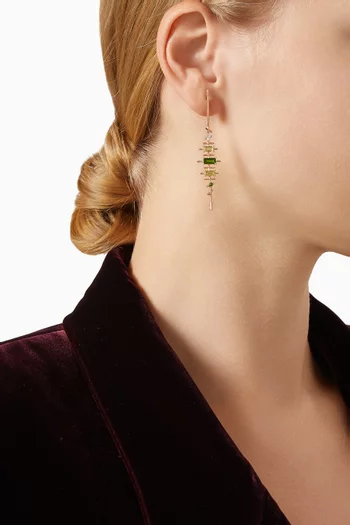 Fireworks Fiesta Precious Gemstone Earrings in 18kt Rose Gold