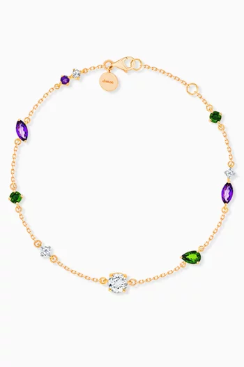 Fireworks Fiesta Precious Gemstone Bracelet in 18kt Rose Gold