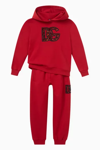 Rhinestone Logo Sweatpants in Cotton