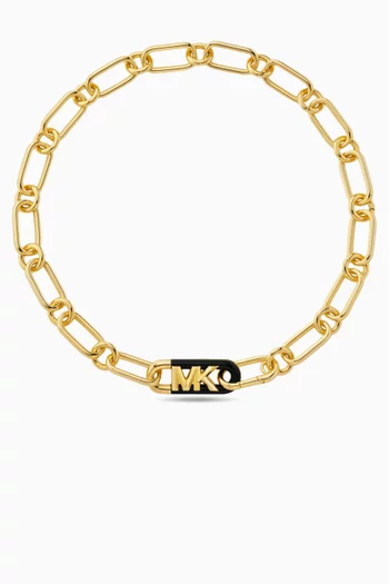 Empire Logo Necklace in 14kt Gold-plated Brass