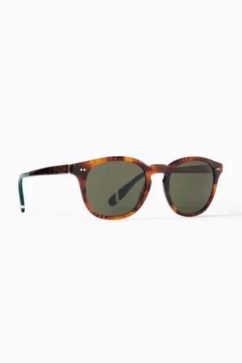 Round Tortoiseshell Sunglasses in Acetate