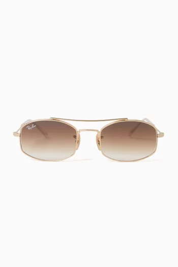 Oval Sunglasses in Metal
