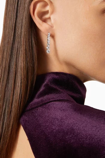 Diamond Drop Earrings in 18kt White Gold