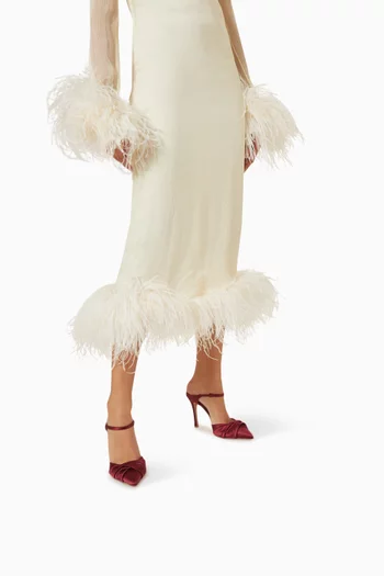 Uma Twist 90 Mules in Satin