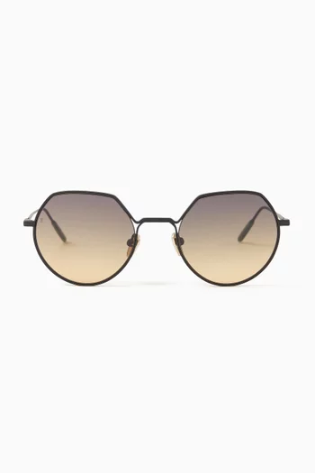 The Vietri Sunglasses in Metal