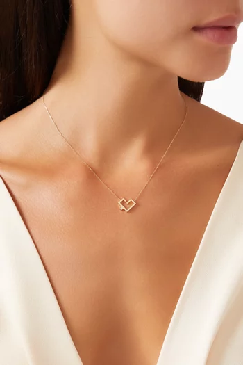 Small Hubb Diamond Necklace in 18kt Gold