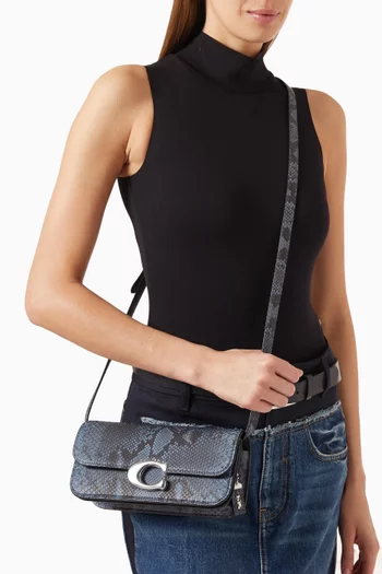 حقيبة كتف ايدول 23 بنقشة جلد الأفعى