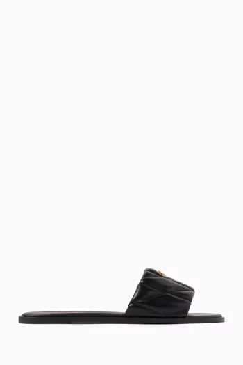 حذاء هولي مفتوح بتصميم مبطن جلد