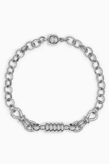 Horsebit Bracelet in Silver-plated Brass