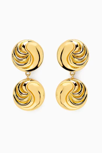 The Leila Drop Earrings in Gold-plated Brass