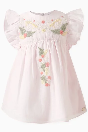 Embroidered Dress in Cotton