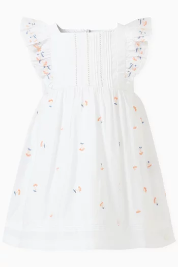 Embroidered Dress in Cotton