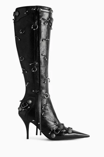 Cagole Piercings 90 Knee-high Boots in Arena Lambskin