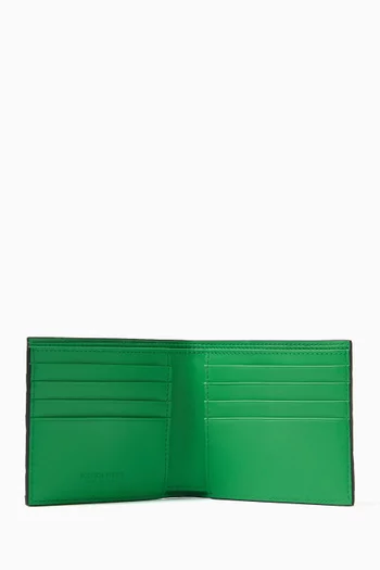 Bi-fold Wallet in Intrecciato Leather