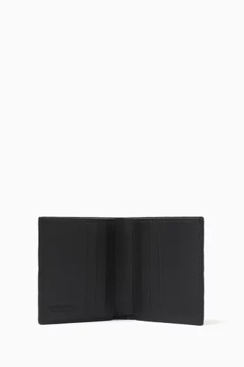 Slim Bi-fold Wallet in Intrecciato Leather