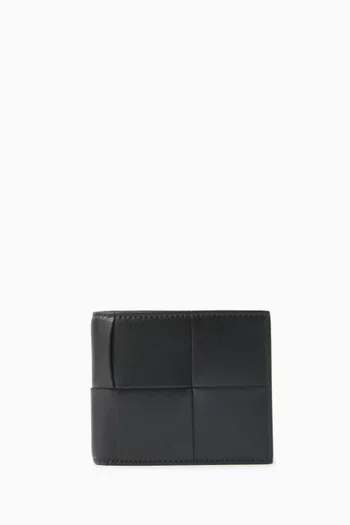 Cassette Bi-Fold Wallet in Intreccio Leather