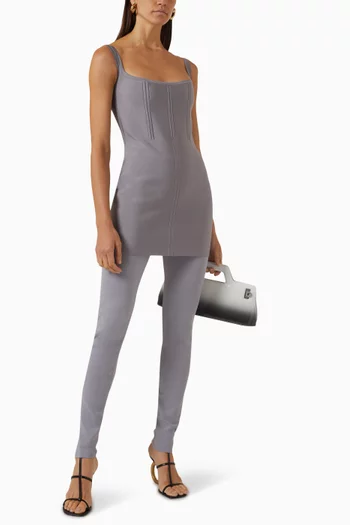 Scoop Neck Corset Dress in Viscose