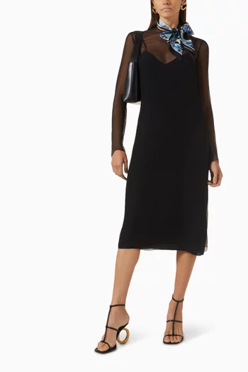 Layered Midi Dress in Silk