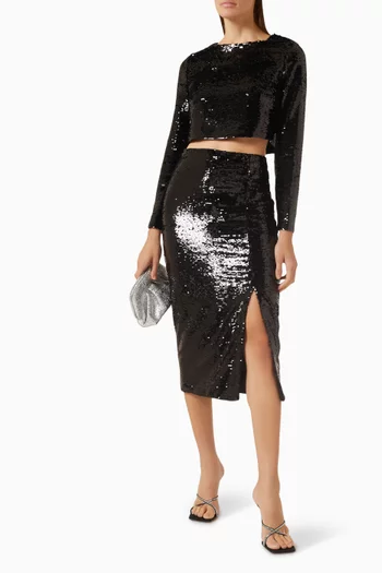 Shailyn Sequinned Top