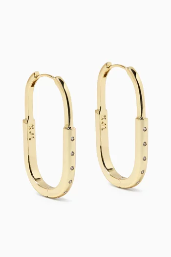 Hoop Earrings in in Gold-plated Brass
