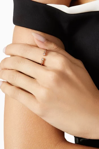 Dainty Open Ring in Rose Gold-plated Brass