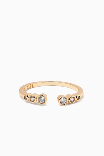 Dainty Open Ring in Rose Gold-plated Brass