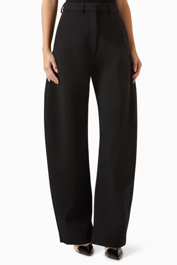 Round Balloon Pants in Stretch Wool