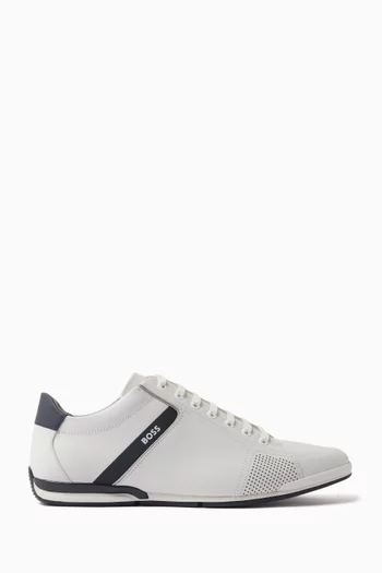 Lace-up Sneakers in Leather