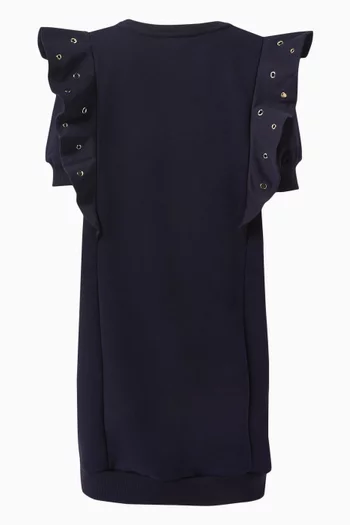 Eyelet-detail Dress in Organic Cotton