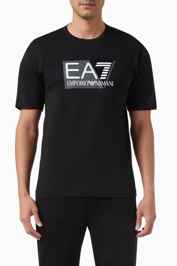 EA7 Train Visibility Logo T-shirt in Cotton-jersey