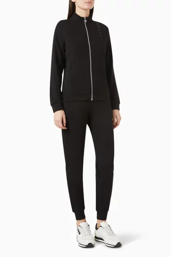 Multilogo Tracksuit in Stretch Cotton