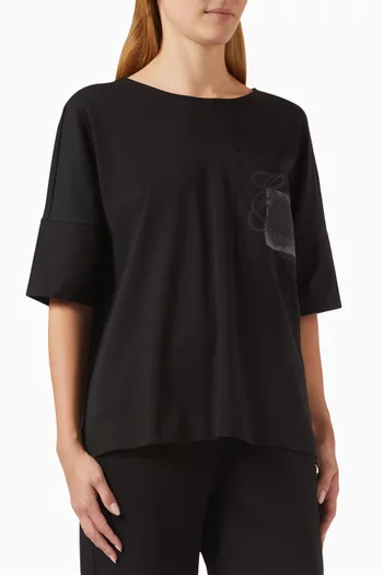 Logo-embroidered Oversized T-shirt in Cotton Jersey