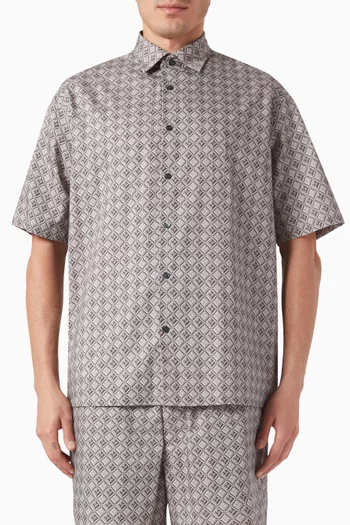 All-over logo Shirt in Cotton-blend