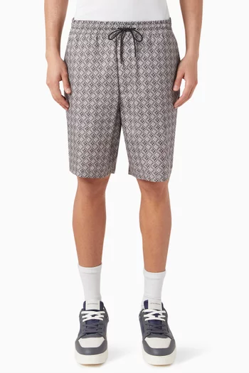 All-over logo Shorts in Cotton-blend
