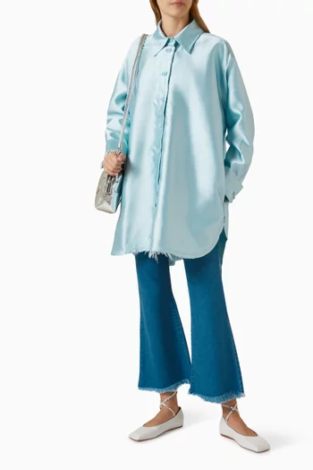 Oversized Shirt in Mikado Satin